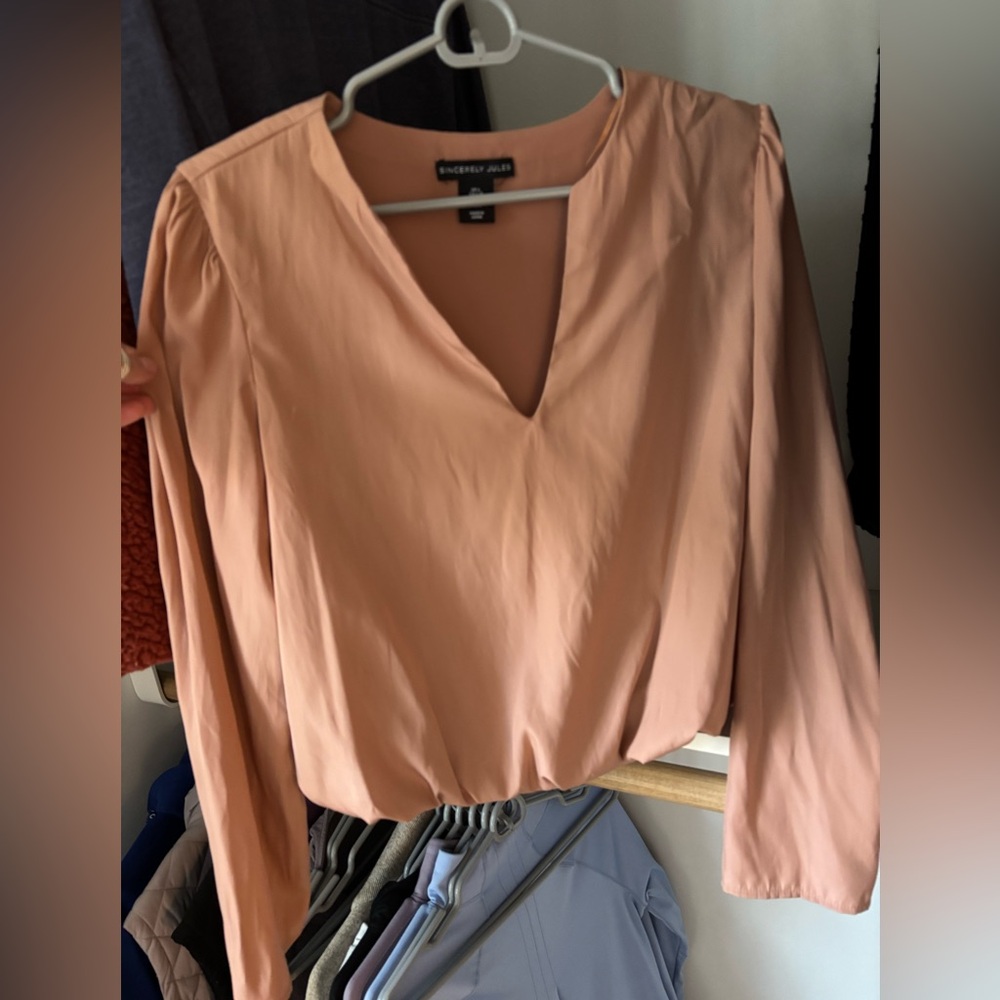 Sincerely Jules Soft Peach Blouse